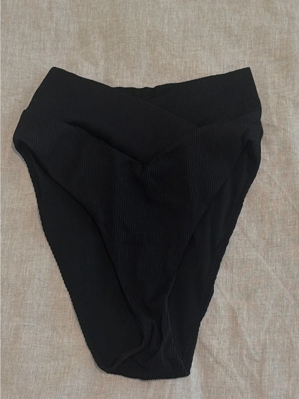 Aerie Ribbed High Waisted Crossover Swim Bottoms